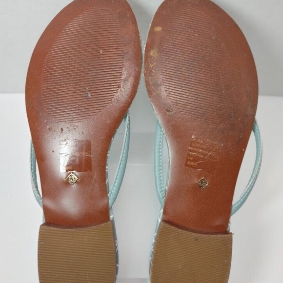 Nanette™by Nanette Lepore® Aqua Signature Melanie Leather Thong Sandals Size 8.5 - Picture 13 of 16